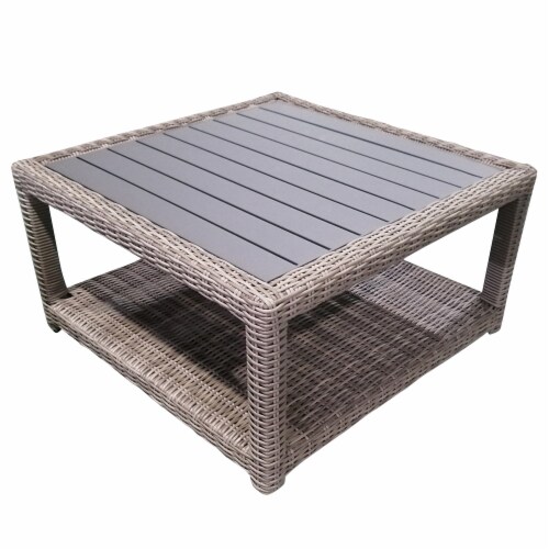 Square wicker clearance coffee table