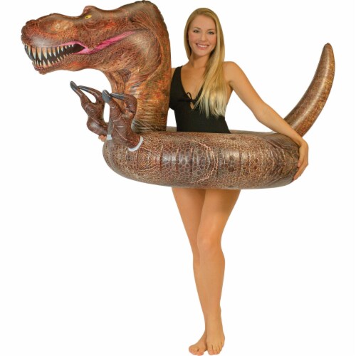 PoolCandy T-Rex Dinosaur Pool Tube Perspective: front