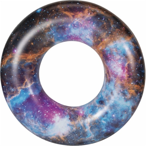 PoolCandy 42 In. Lobster Nebula Black Galaxy LED Illuminated Pool Tube Float Perspective: front