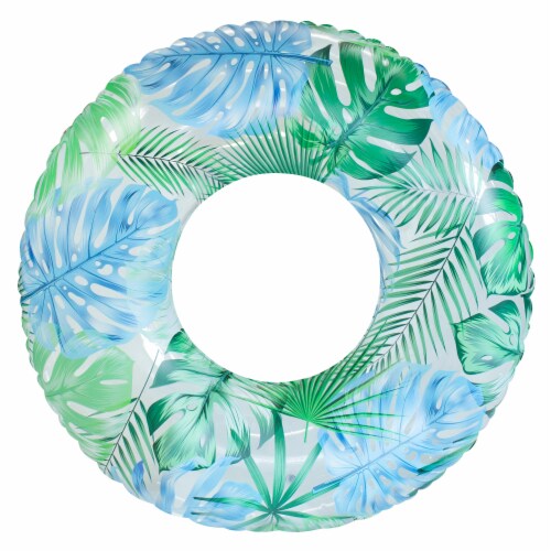 PoolCandy Palm Print Jumbo Pool Tube Perspective: front