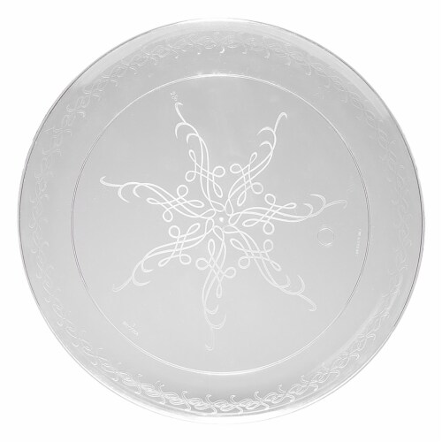 Clear Floral Round Disposable Plastic Buffet Plates - 9" (240 Plates ...