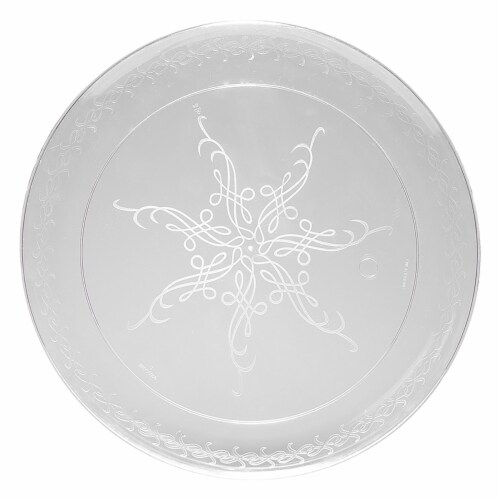 Clear Floral Round Disposable Plastic Appetizer/Salad Plates - 7" (240 ...