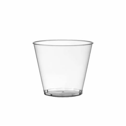 5 oz. Crystal Clear Plastic Disposable Party Cups (500 Cups) Perspective: front