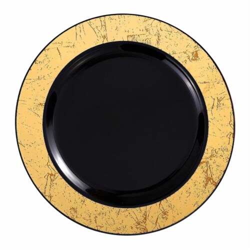 Fkereg Set Of 5 Appetizer Plates With Gold Rim 6 Inch, Small Dessert Lunch Salad Plates, Reusable Plastic Party Cocktail Plates, Pinch Bowls For Cooking Prep, Side Dish Serving For