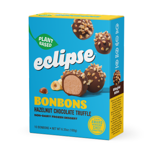 Eclipse® Hazelnut Chocolate Truffle Bon Bons Perspective: front