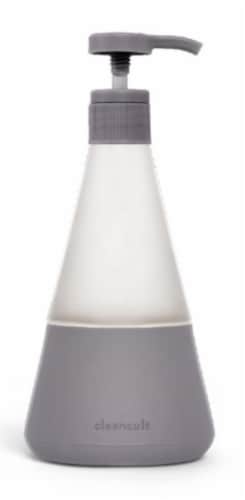 Cleancult Gray Glass Liquid Dish Soap Bottle Perspective: front