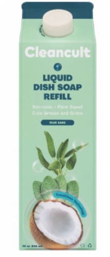 Cleancult Blue Sage Liquid Dish Soap Refill Perspective: front