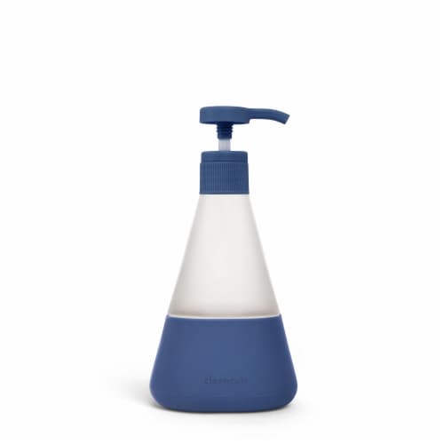 Cleancult Glass Liquid Hand Soap Bottle - Midnight Blue Perspective: front
