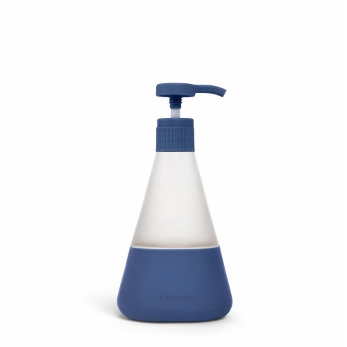 Cleancult Glass Liquid Hand Soap Bottle - Midnight Blue Perspective: front