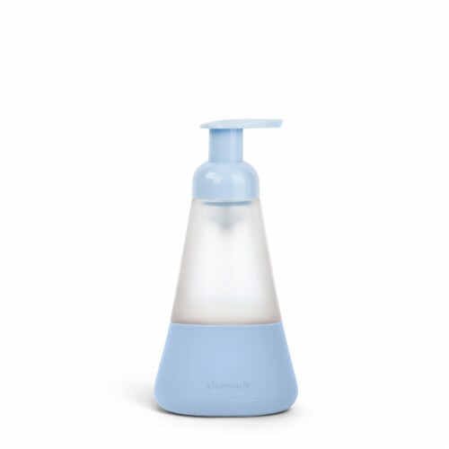 Cleancult Glass Foaming Hand Sanitizer Bottle - Periwinkle Perspective: front