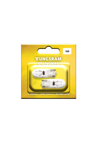 Tungsram 168/BP2 Auto Bulb  2 Pack Perspective: front