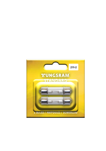 Tungsram 211-2/BP2 Auto Bulb 2 Pack Perspective: front