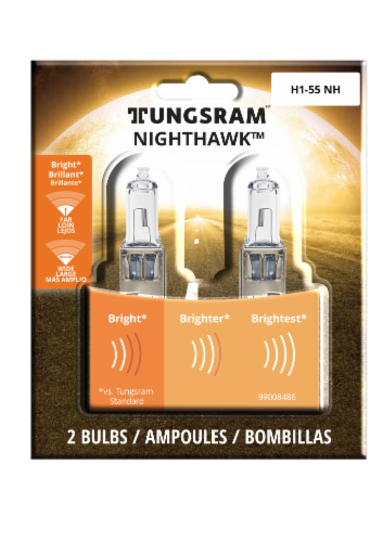 Tungsram NightHawk H1-55 NH Automotive Light Bulbs Perspective: front