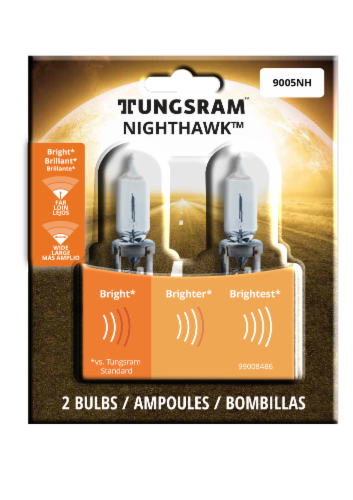 Tungsram NightHawk 9005NH Automotive Light Bulbs 2 Pack Perspective: front