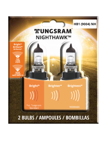Tungsram NightHawk 9004NH/BP2 Automotive Light Bulbs Perspective: front