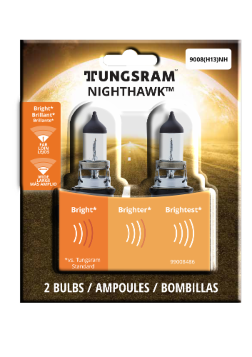 Tungsram NightHawk 9008 (H13) NH Automotive Light Bulbs Perspective: front