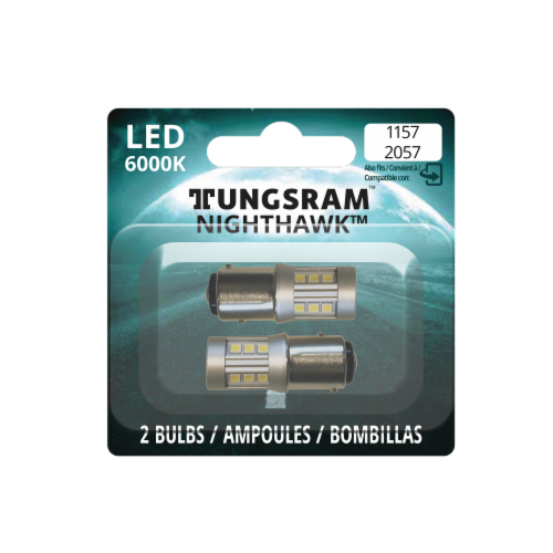 Tungsram 1157/2057/2357/6K LED Auto Bulb 2 Pack Perspective: front
