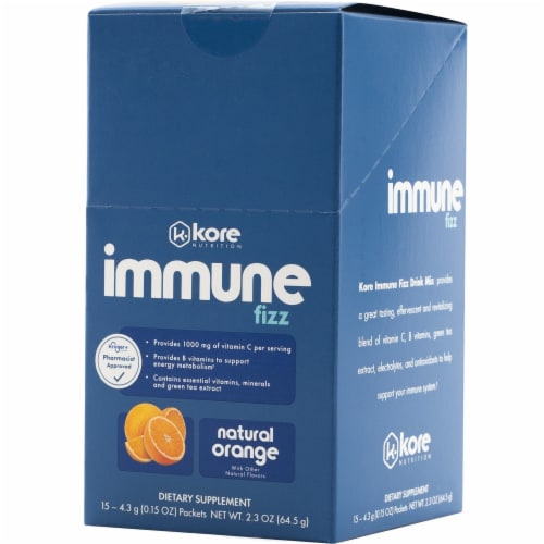 Kore Nutrition Immune Fizz Natural Orange Flavor Packets, 15 ct