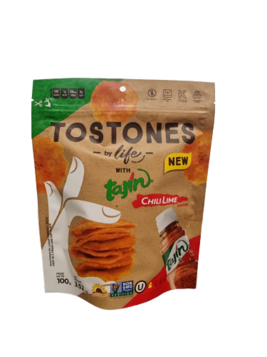 Tostones Plantain Snack with Tajin® Perspective: front