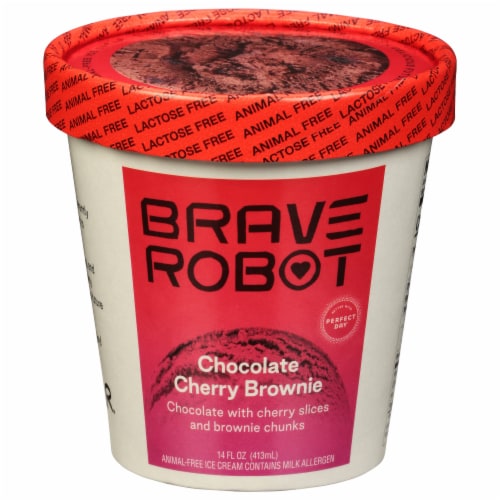 Brave Robot Chocolate Cherry Brownie Ice Cream Perspective: front