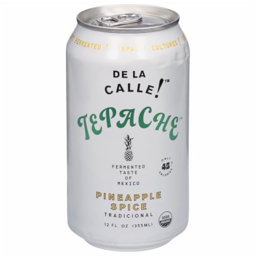 De La Calle!™ Tepache™ Tradicional Pineapple Spice Beverage Perspective: front