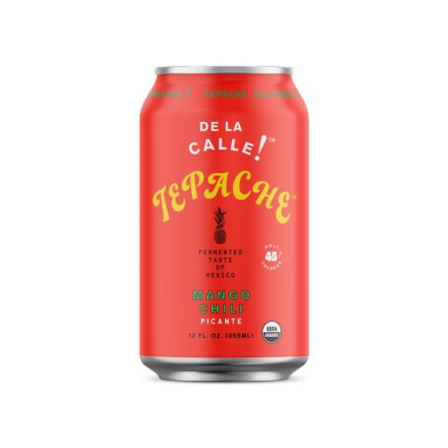 De La Calle!™ Tepache™ Picante Mango Chili Beverage Perspective: front