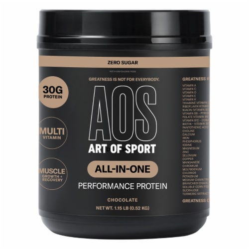 Art of Sport Protein Powder Performance Shake Mix 1.2lbs - Rich Chocolate Perspective: front