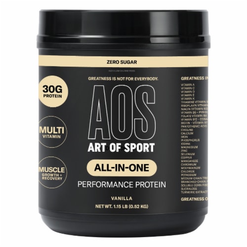 Art of Sport Protein Powder Performance Shake Mix 1.15lb- Vanilla Perspective: front