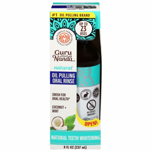Guru Nanda® Whitening Coconut + Mint Pulling Oil Perspective: front