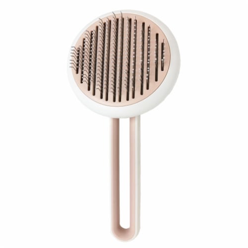 Pet Life Concepto Modern Bristle Grooming Pet Deshedder Comb Perspective: front