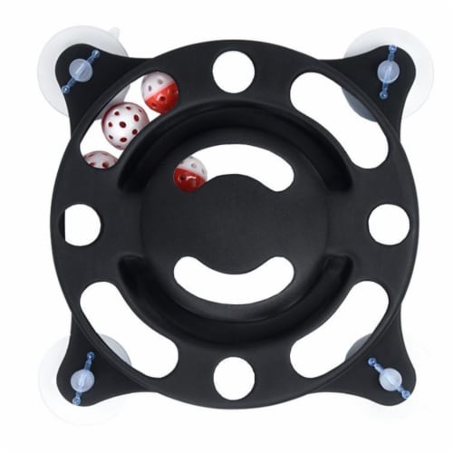 Sticky-Swipe' Interactive Suction Cup Kitty Cat Toy - One Size / Black Perspective: front