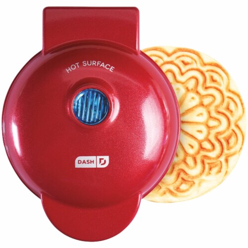 Dash 4 In. Pizzelle Mini Waffle Maker DMP001MR Perspective: front