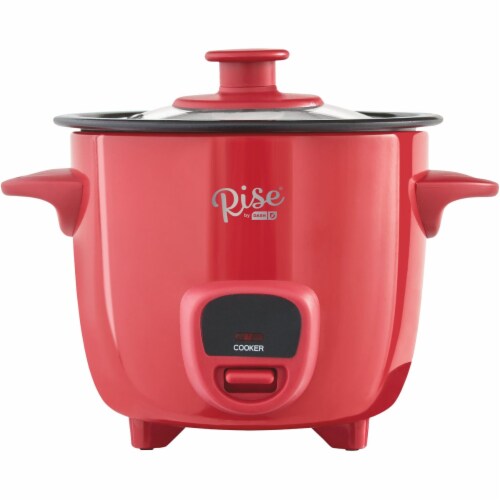 Rise By Dash 2 Cups Mini Rice Cooker Steamer with Removable Non