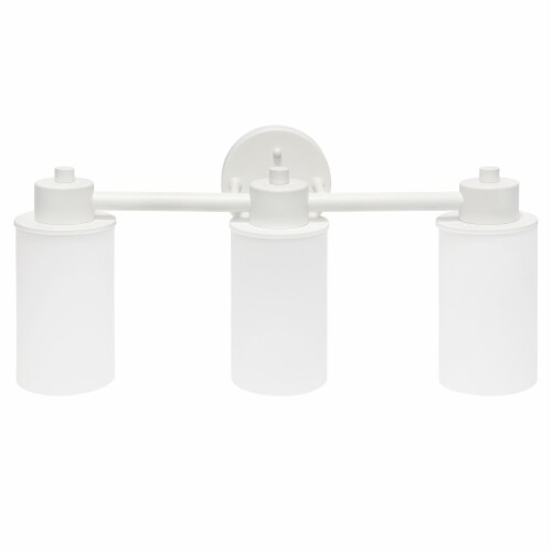 Lalia Home Essentix Contemporary Three Light Metal and Opaque White Glass Shade Vanity Upl Perspective: front