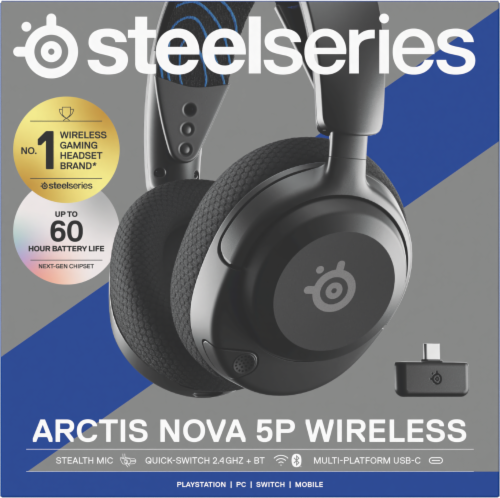 Steel Series Arctis Nova 5P White Perspective: front