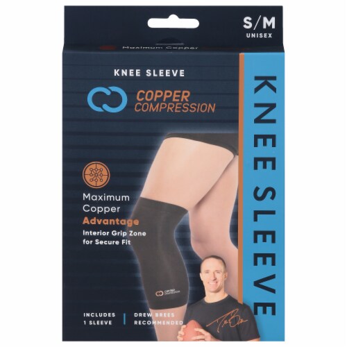 Copper Compression Knee Sleeve Perspective: front