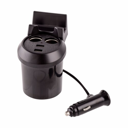 Nifty Car USB Charger With Phone Stand Perspective: front