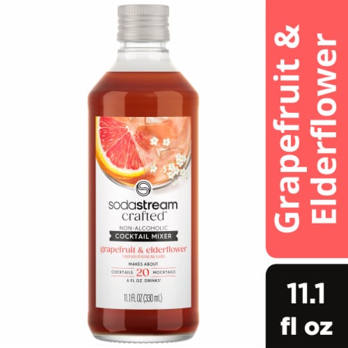 SodaStream® Crafted Non-Alcoholic Grapefruit & Elderflower Cocktail Mixer Perspective: front