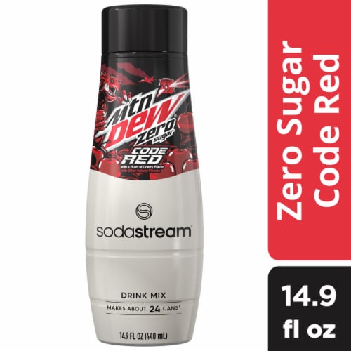 SodaStream® Mtn Dew Code Red Zero Sugar Drink Mix Perspective: front