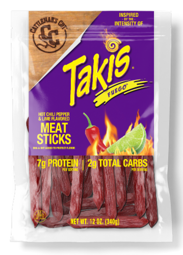 Takis Fuego Meat Stick 1oz - Hot Chili Pepper and Lime Flavor