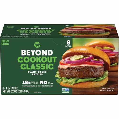 Beyond Meat® Cookout Classic™ Plant-Based Burger Patties Perspective: front