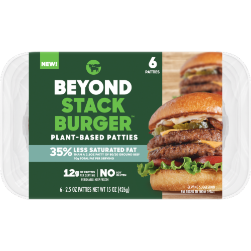 Beyond Meat Stack Burger Plant-Based Patties, 6 ct / 2.5 oz - Kroger