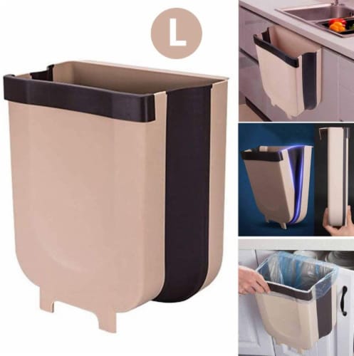 COLLAPSIBLE TRASH CAN BIN TRAVEL SIZE PORTABLE - LARGE 9 L, 1 unit