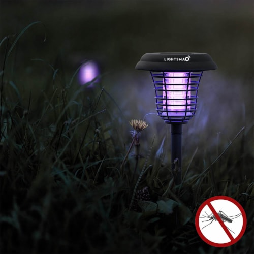 Solar Powered Light, Mosquito and Insect Bug Zapper-LED/UV