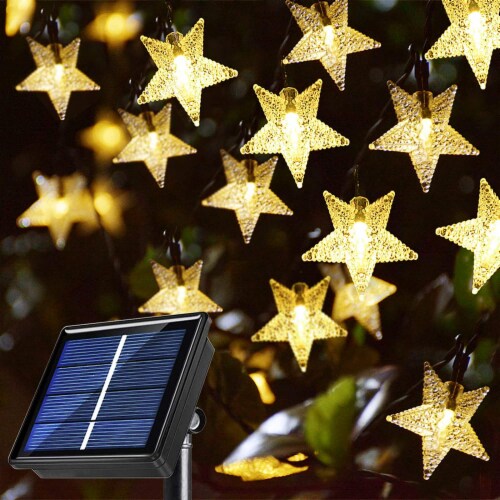 23 Ft 50 Solar Star String Light 8 Lighting Modes Outdoor Garden Patio Lawn Decoration Warm 1 Fry s Food Stores