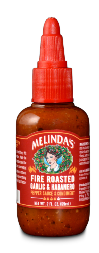 Melinda's® Fire Roasted Garlic & Habanero Pepper Sauce Perspective: front