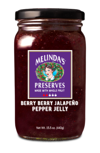 Melinda's® Berry Berry Jalapeno Pepper Jelly Perspective: front