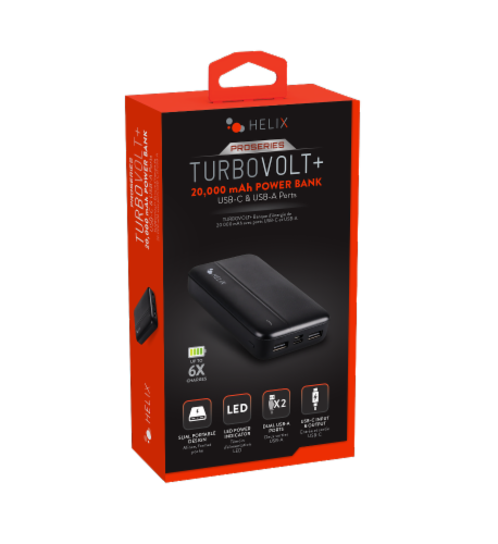 Helix 20,000mAH Power Bank Perspective: front