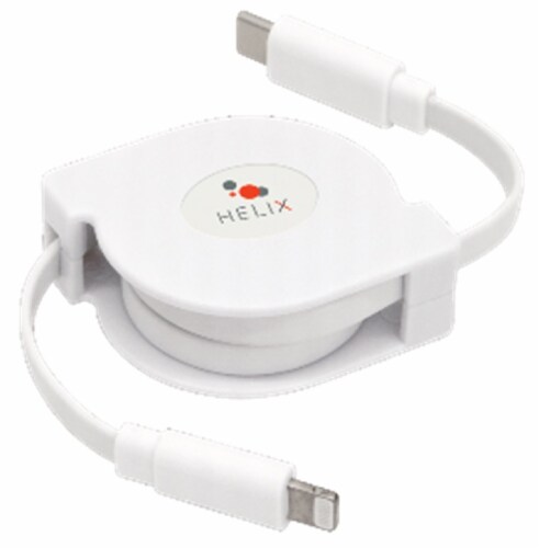 Helix Retractable USB-C To Lightning Cable Perspective: front
