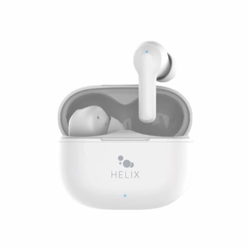 Helix True Wireless Earbuds With Portable Charging Case - White Perspective: front